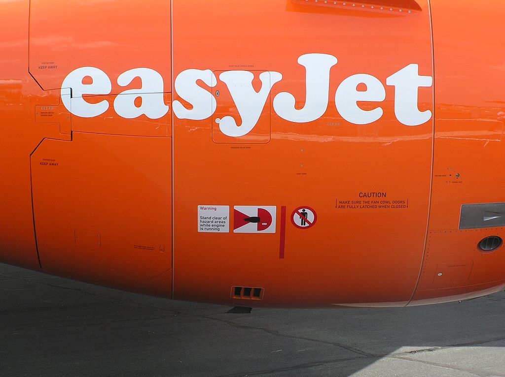 Easyjets Budget Airline Airbus A319 commercial passenger aircraft