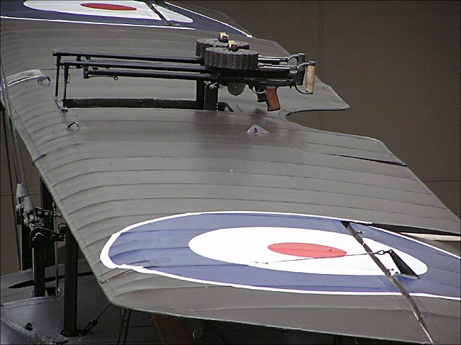 Vickers Machine Gunns on a Sopwith Camel WW1 Fighter Biplane