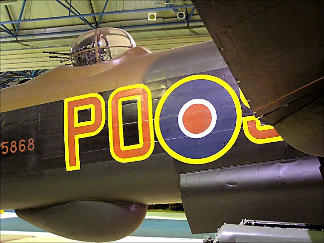 AVRO Lancaster long range heavy bomber markings