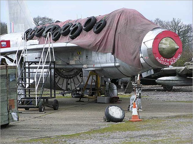 Surviving RAF English Electric Lightning Jet Interceptor