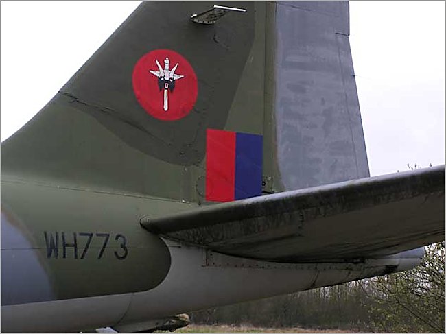 English Electric Canberra PR.7 reconnaissance Jet tail markings