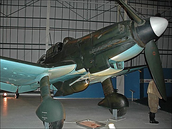 Luftwaffe Junkers JU87 Stuka dive bomber with bomb in place