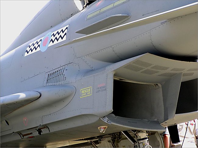 RAF Typhoon 2 eurofighter Fighter Bomber engine intakes