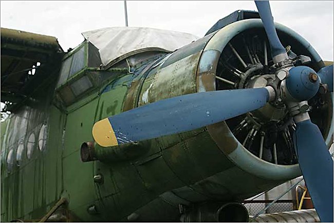 Antonov An-2 Colt multi-purpose transport biplane at Riga Airport Latvia