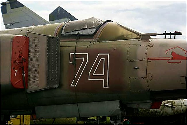 Mikoyan-Gurevich MiG-23 Flogger jet fighter cockpit