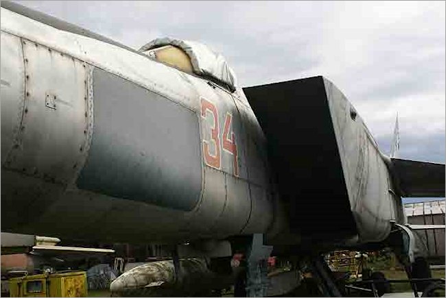 Soviet Russian Surviving Mikoyan MiG-25 RBS Foxbat Jet Fighter in Riga