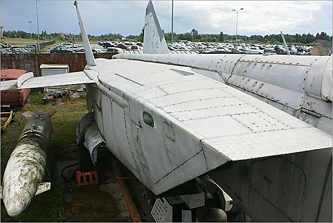 Soviet Russian Surviving Mikoyan MiG-25 RBS Foxbat Jet Fighter Engine intake