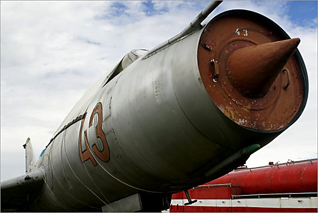 Sukhoi SU-7U Soviet Ground Attack Jet Trainer at Riga Airport Museum in Latvia