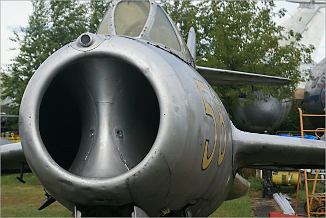 At the Russian Soviet Aviation Museum by Riga Airport you can see surviving  Soviet Russian Surviving Mikoyan-Gurevich MiG-15 UTI Soviet Jet Trainer